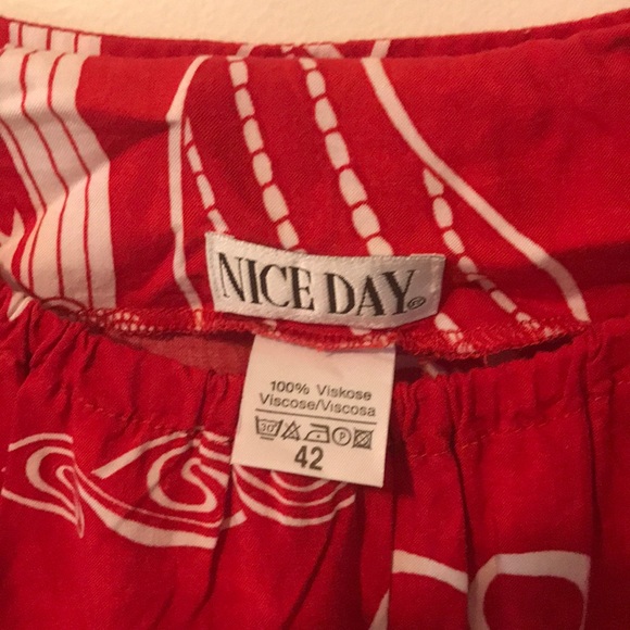 Nice day viscose red midi dress - Picture 3 of 4